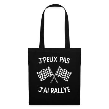 J'Peux Pas J'Ai Rallye Pilote de course - Sac en tissu - noir - Devant