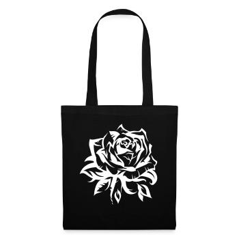 rose - Stoffbeutel - Schwarz - Vorne