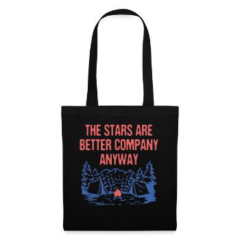 Les étoiles sont une meilleure entreprise Wildlife Camping Outdoor - Sac en tissu - noir - Devant