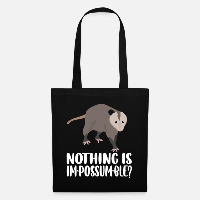 Opposum-Liebhaber - Nothing is Impossumble - Stoffbeutel - Schwarz
