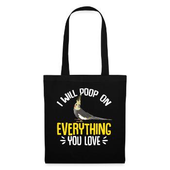 cockatiel cockatoo parrot bird gift - Tote Bag - black - Front