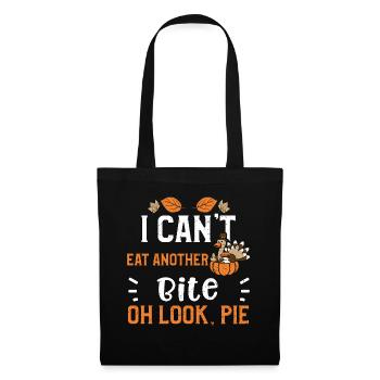 Je ne peux pas manger une autre bouchée oh regarde... - Sac en tissu - noir - Devant