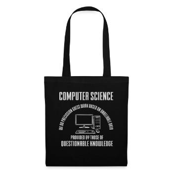 Lustiger Informatiker Spruch, Informatik - Stoffbeutel - Schwarz - Vorne