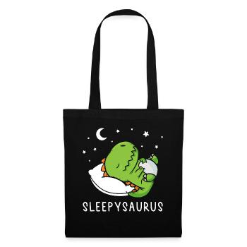 Chemise de sieste officielle Sleepysaurus - Sac en tissu - noir - Devant