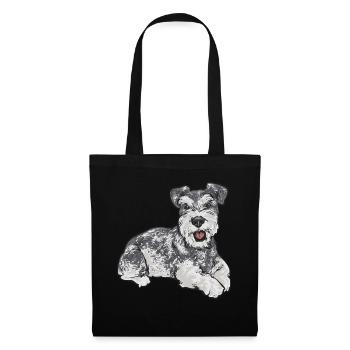 Schnauzer nain Chien Schnauzer - Sac en tissu - noir - Devant