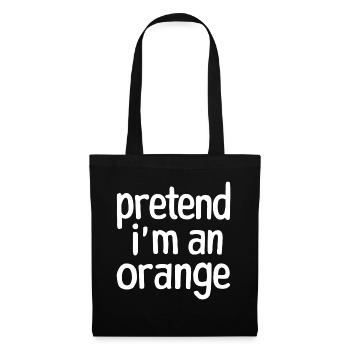 Lustiges Orangenfrucht Geschenk - Stoffbeutel - Schwarz - Vorne