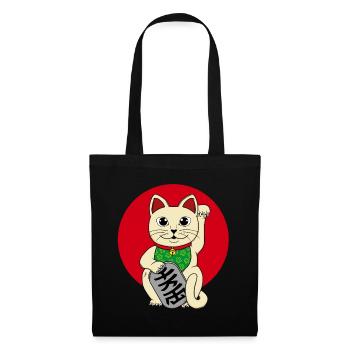 Lucky Cat - Tote Bag - black - Front
