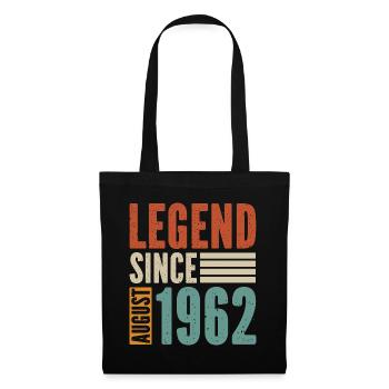 Légende Août 1962 Vintage Vintage Anniversaire - Sac en tissu - noir - Devant