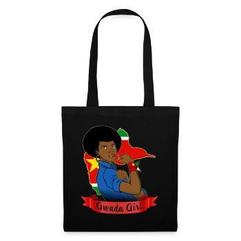 Gwada girl Guadeloupe Strong Woman - Tote Bag - black - Front
