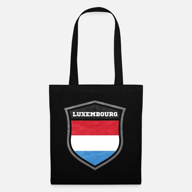 Luxemburg Schild Logo Emblem - Stoffbeutel - Schwarz