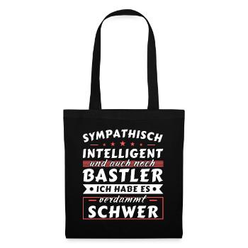 Sympathisch und intelligent - Bastler Edition - Stoffbeutel - Schwarz - Vorne