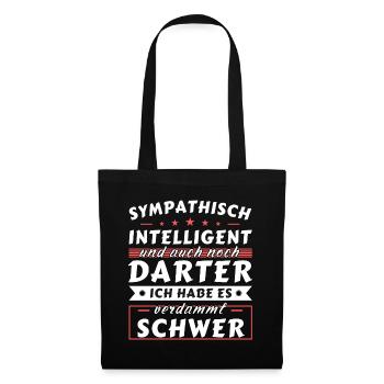 Sympathisch und intelligent - Darter Edition - Stoffbeutel - Schwarz - Vorne
