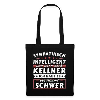 Sympathisch und intelligent - Kellner Edition - Stoffbeutel - Schwarz - Vorne