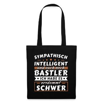 Sympathisch und intelligent - Bastler Edition - Stoffbeutel - Schwarz - Vorne