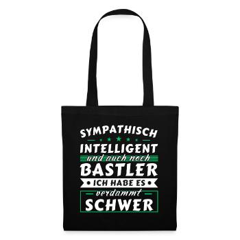 Sympathisch und intelligent - Bastler Edition - Stoffbeutel - Schwarz - Vorne