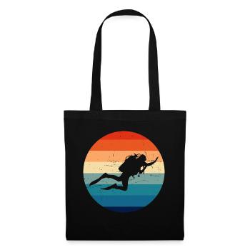 Diver Diving Free Dive Men's Diving Scuba Diving - Tote Bag - black - Front