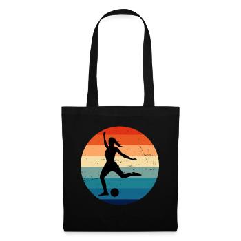 Football Football Jouer au football Femmes Hommes - Sac en tissu - noir - Devant
