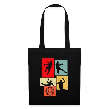 Handball Retro Handballer - Tote Bag - black - Front