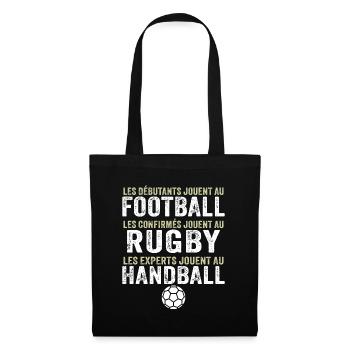 les experts jouent au handball cadeau handballeur - Sac en tissu - noir - Devant