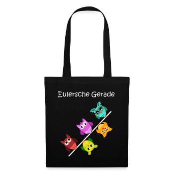 Eulersche just, hiboux, cadeau pour mathématiciens - Sac en tissu - noir - Devant