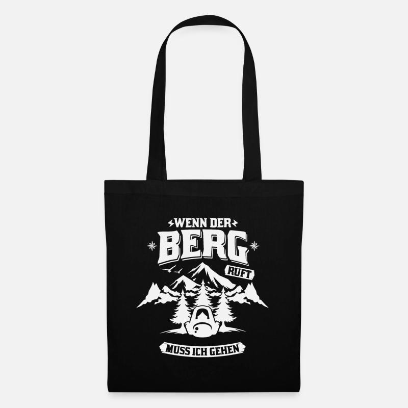Wenn der Berg ruft muss ich gehen - Stoffbeutel - Schwarz