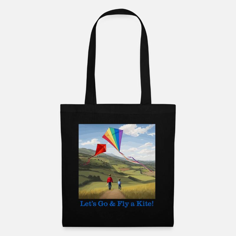 Let's Go and Fly a Kite Design! - Tote Bag - black