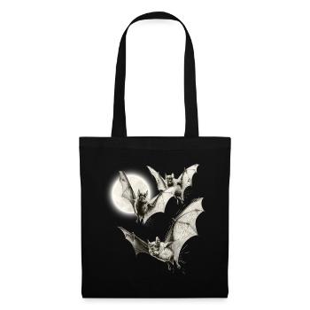 Chemise de chauve-souris vampire rétro pour la fête d’Halloween - Sac en tissu - noir - Devant