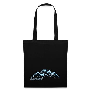 Alpine skiing, downhill skiing, winter holidays in the mountains - Tote Bag - black - Front