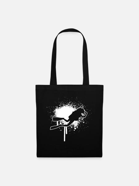 Tauchen Free Dive Diver Scuba Diver Diving - Stoffbeutel - Schwarz