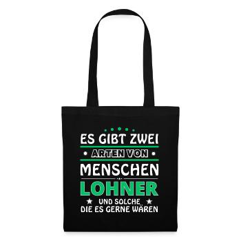 Cadeau Lohner - Deux types de... Concevoir - Sac en tissu - noir - Devant