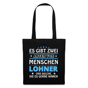 Cadeau Lohner - Deux types de... Concevoir - Sac en tissu - noir - Devant