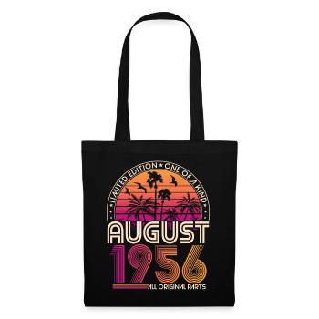 Août 1956 Vintage Anniversaire Rétro Cadeau - Sac en tissu - noir - Devant