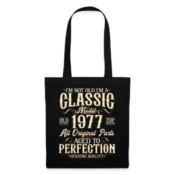 Born in 1977 Vintage Vintage Birthday Gift - Tote Bag - black - Front