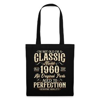 1960 Vintage Born Vintage Cadeau d’anniversaire - Sac en tissu - noir - Devant