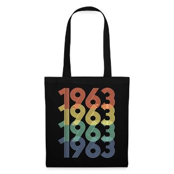 Cool Retro 1963, 60 ans, cadeau de 60e anniversaire - Sac en tissu - noir - Devant