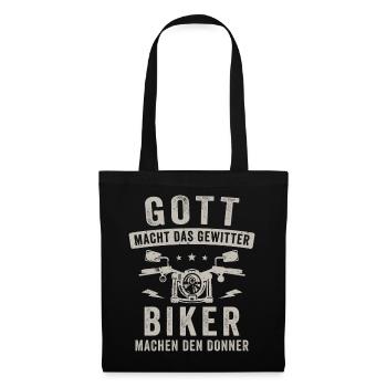 Motorrad Biker machen Donner Motorradfahrer - Stoffbeutel - Schwarz - Vorne