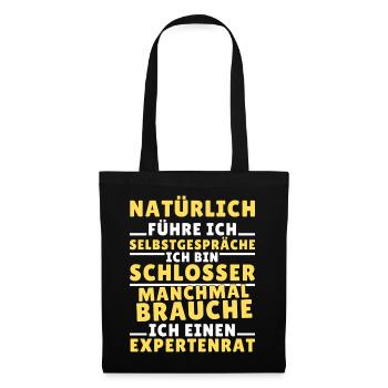 Ich führe Selbstgespräche - Schlosser Edition - Stoffbeutel - Schwarz - Vorne