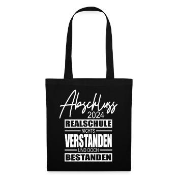 Abschluss 2024 Realschule - Stoffbeutel - Schwarz - Vorne