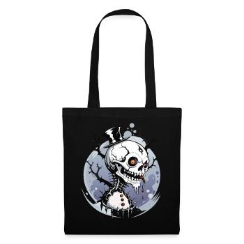 Bonhomme de neige crâne // Totenkopf Schneemann FS0051 - Sac en tissu - noir - Devant