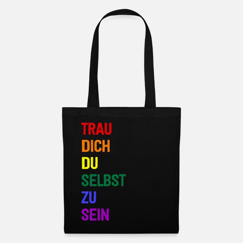 Trau Dich Du Selbst Zu Sein - Stoffbeutel - Schwarz
