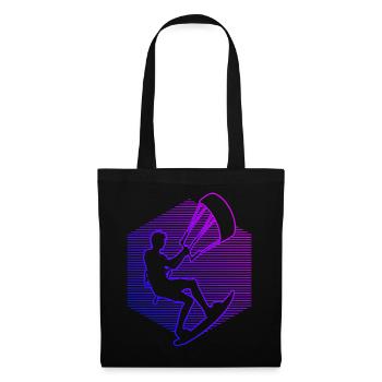 Kitesurfeur Femmes Kitesurf Kiting Hommes - Sac en tissu - noir - Devant