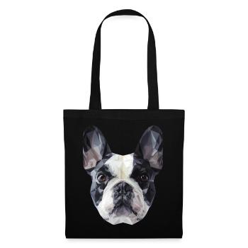 French Bulldog Low Poly Design - Tote Bag - black - Front