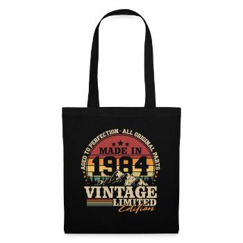 Fait en 1984 cadeau d’anniversaire Vintage - Sac en tissu - noir - Devant