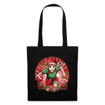 Elfe de Noël Handball - Sac en tissu - noir - Devant