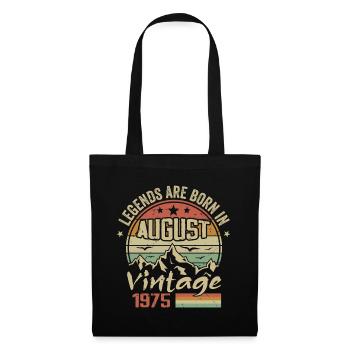 Août 1975 Anniversaire 1975 - Légendes Août 1975 - Sac en tissu - noir - Devant