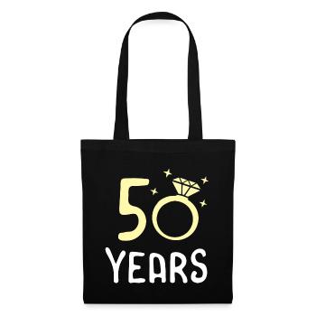 50th Wedding Anniversary 50 Years Gift Idea - Tote Bag - black - Front