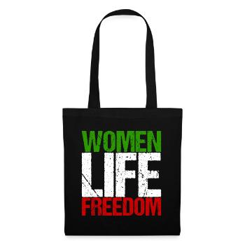 Iran Frauenrechte Feminismus Hijab Geschenk - Stoffbeutel - Schwarz - Vorne