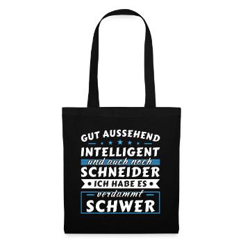 Gut aussehend intelligent - Schneider Edition - Stoffbeutel - Schwarz - Vorne