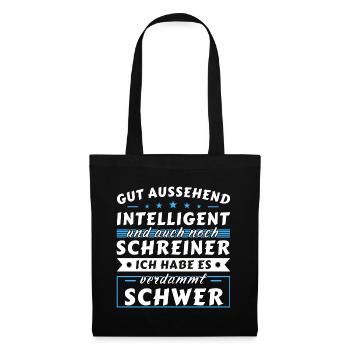 Gut aussehend intelligent - Schreiner Edition - Stoffbeutel - Schwarz - Vorne