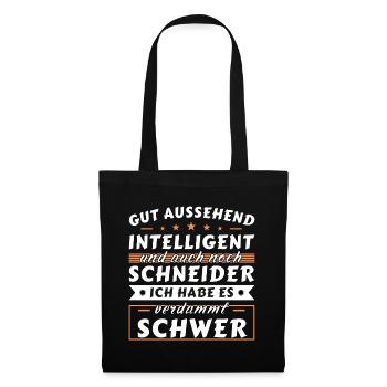 Gut aussehend intelligent - Schneider Edition - Stoffbeutel - Schwarz - Vorne